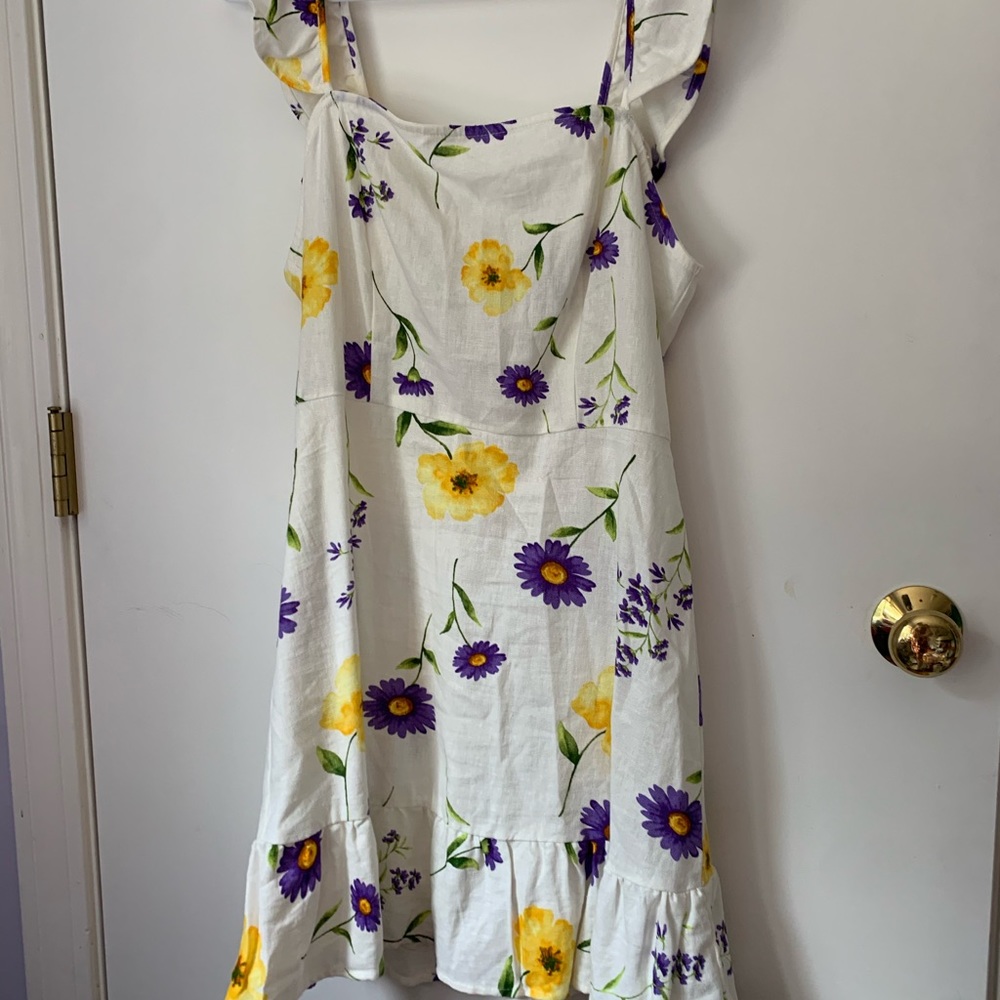 White floral dress